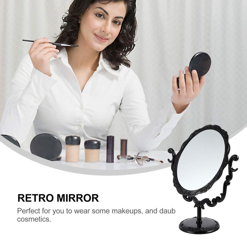 SHERCHPRY Espejo de afeitado, espejo de maquillaje clásico, espejo giratorio