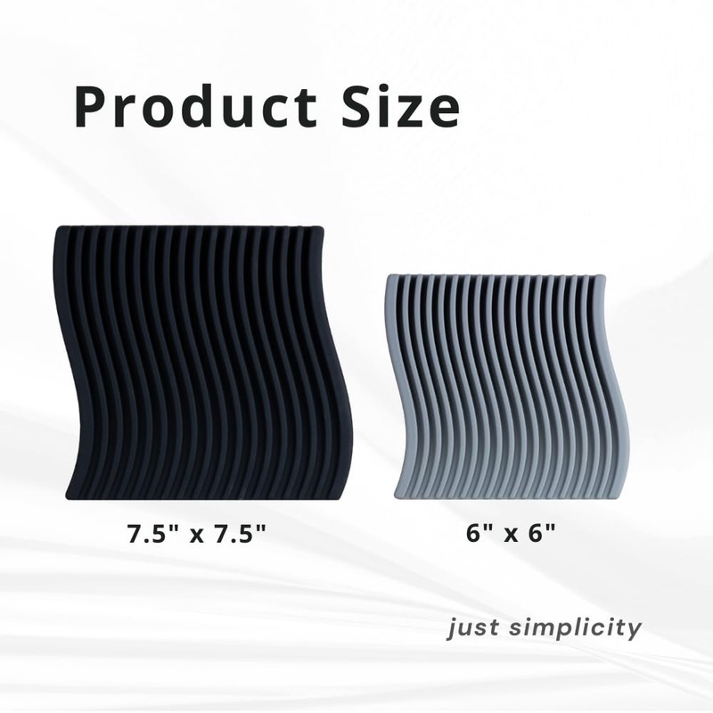 Just Simplicity - Premium Silicone Trivet Set, Freestanding Bendable Design,