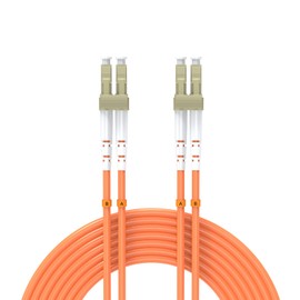 Buacoz 7.5Meters 25ft LC/UPC-LC/UPC Multi-Mode Fiber Optic Cable LC to LC OM1 Jumper Optical Patch Cord Duplex 62.5/125um Orange LC-LC