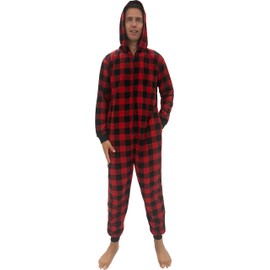 #followme Adult Onesie Pajamas Buffalo Plaid 65954-10195-XXL