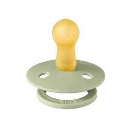 Bibs Round Natural Dummy Pacifier - Studio Collection - Pin Sage, Size 2 (6+ m)