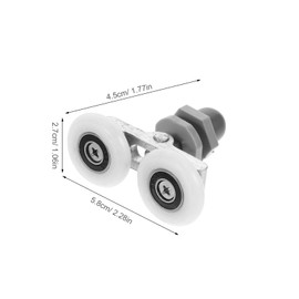 TEHAUX 8pcs Shower Door Rollers Dual Wheel Sliding Glass Hardware for Smooth Bathroom Shower Enclosures Easy Installation and Elegant Design