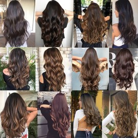 DODOING 24 Inch Clip in Hair Extension 7Pcs 16 Clips Curly Thick Full Head Clip on Synthetic Hair Extension Double Weft Hair Extensions Wavy Hairpieces for Women (Ash Blonde Mix Bleach Blonde)