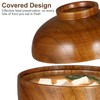 Baluue Miso Soup Bowls Set of 2, Wooden Soup Bowls