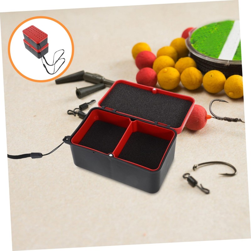 BESPORTBLE 2 Pack Insulated Bait Cooler Red Worm Box for
