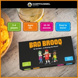 Bad Brood – Raise Your Spoiled Brat as Bad as Possible, 210 Transparent Cards and More for Sarcastic People with Dark Humor, Ages 16+, 3-6 Players, a Card Game for Bad People Sarcastic Moms, Teachers