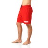 Guard Swim Trunks w/Compression Liner (Large, Red)
