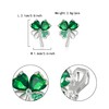 EVER FAITH St Patricks Day Clip On Earrings, Green Leaf