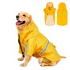 Havenfly Impermeable para Perros con Capucha con Rayas Reflectantes，Ajustable，Resistente al