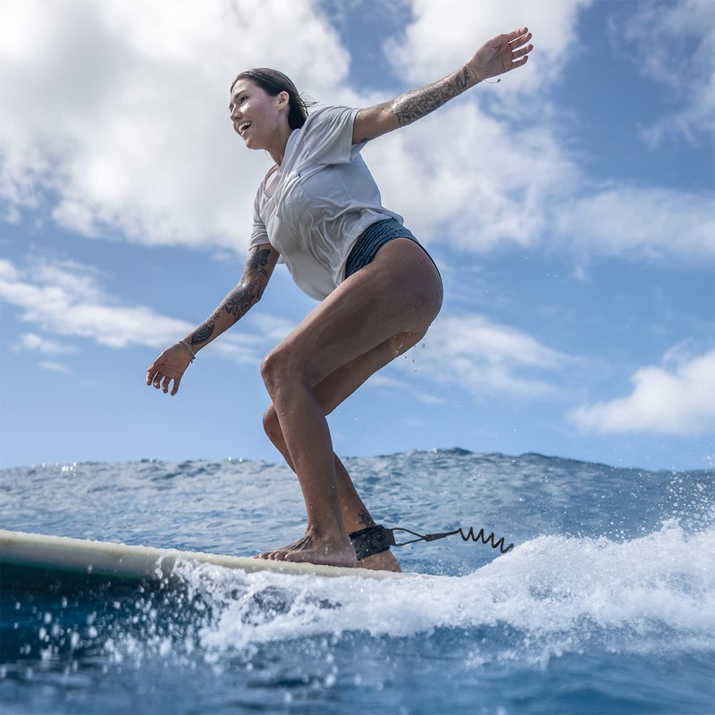 JEEZAO Surfboard Leash, TPU Paddle Leash with Safety Foot Strap