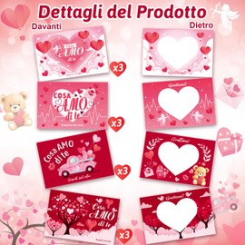 DPKOW 12pcs I Love You Scratch Off Gift for Couple Valentine Anniversary Wedding Gift for Husbands Birthday Christmas Romantic Surprise Gift Coupon Cards for Her Him