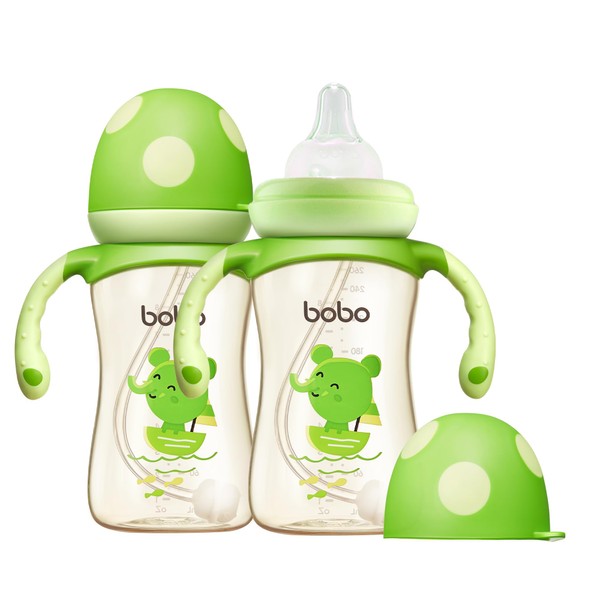 YOHKOH Natural PPSU Baby Bottle with Natural Response Nipple, Newborn