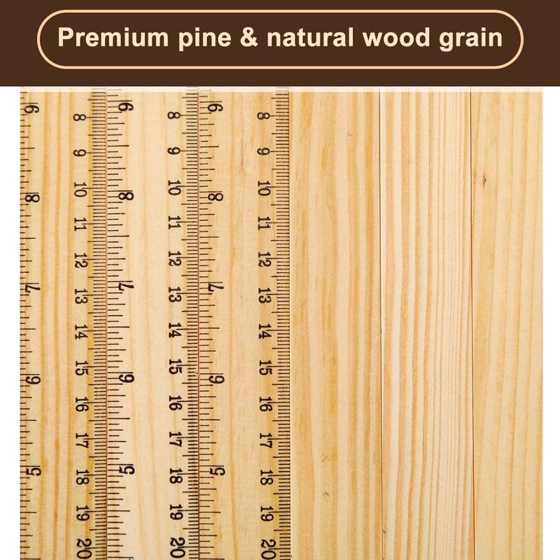 Zonon 100 Pcs Wooden Ruler Bulk Wood Measuring Ruler Office