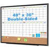 CALENBO 4 Month Calendar Dry Erase Board and Corkboard Combo