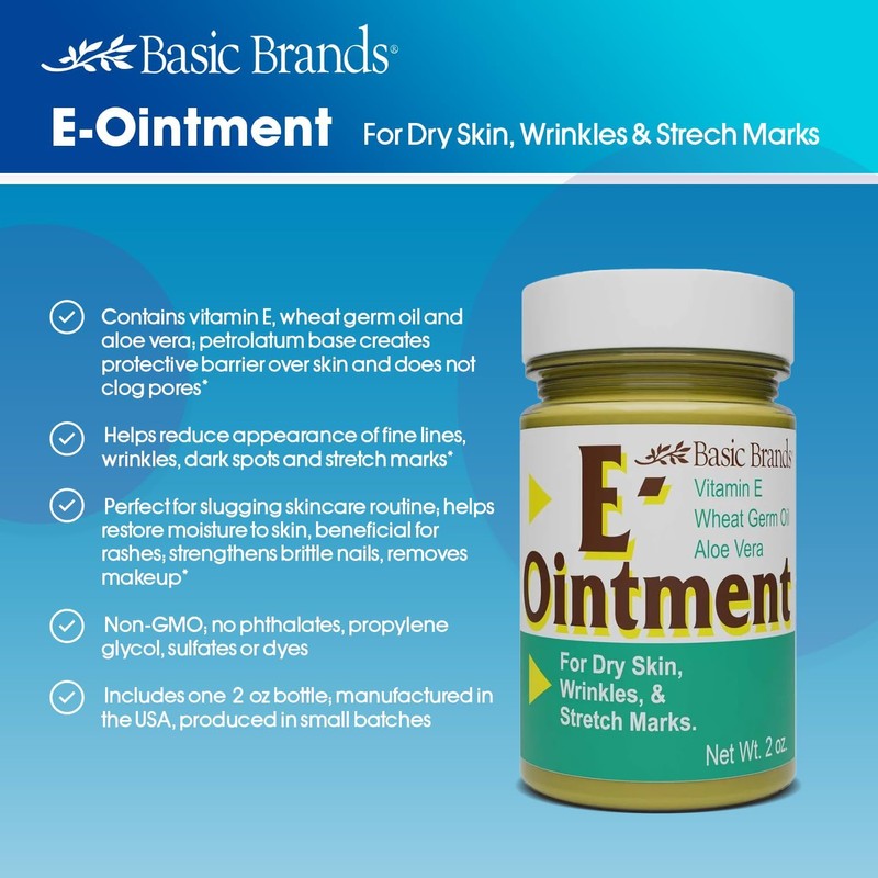 Basic Brands Vitamin E Ointment, 2 oz, Original