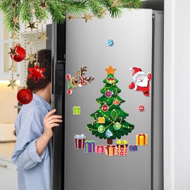 Magnetic Christmas Tree for Refrigerator Decorations, Christmas Tree Magnets for Fridge, Christmas Magnets for Fridge, Christmas Fridge Magnets Christmas Decoration for Fridge (B)