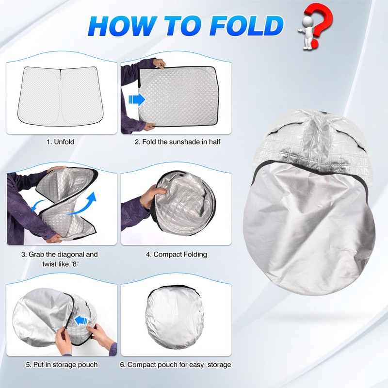 Canvcle Windshield Sun Shade for 2022-2024 2025 Genesis GV70 Accessories