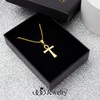 555Jewelry - Collar de Ankh egipcio de 1 mm para