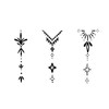 INKPOPO 3 Sheets Finger Semi Permanent Temporary Tattoos for Women