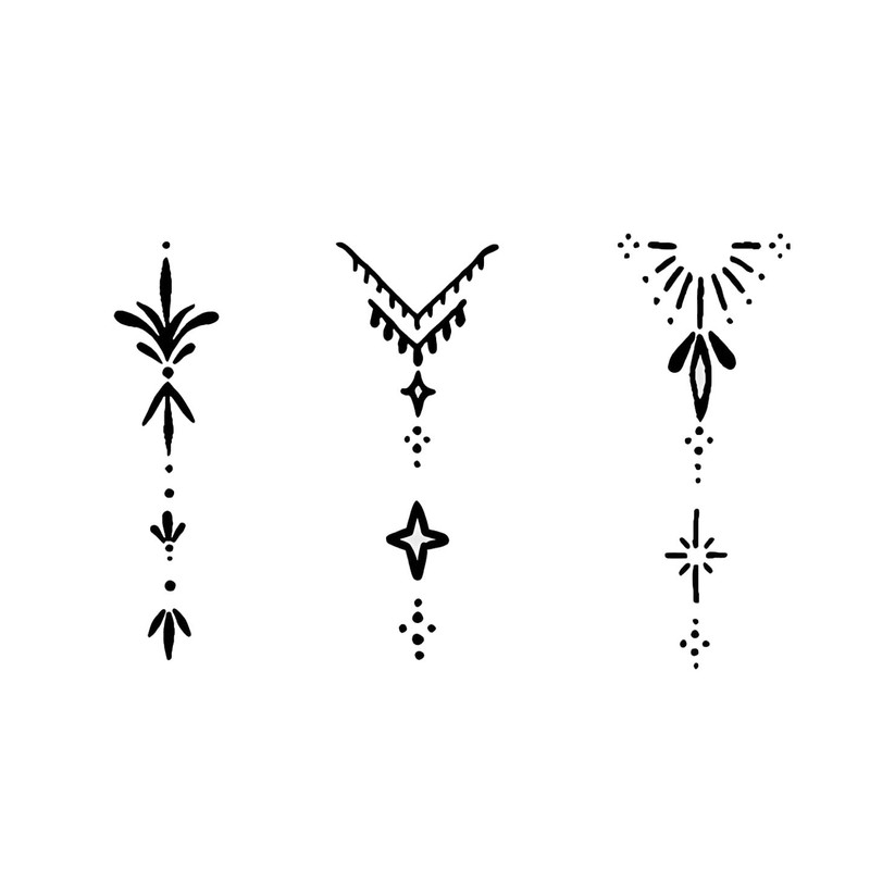 INKPOPO 3 Sheets Finger Semi Permanent Temporary Tattoos for Women