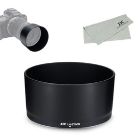 JJC ET-60B Reversible Lens Hood for Canon ET-60B Compatible RF-S 55-210mm F5-7.1 IS STM Lens Compatible with Canon EOS R50 Telephoto Zoom Lens