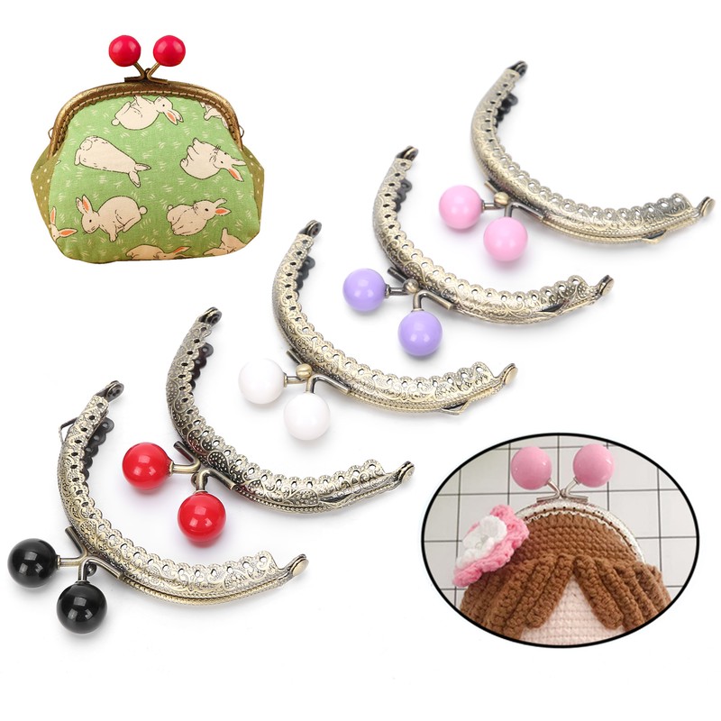 8.5cm Semicircle Embossing Kiss Lock Frame Lock Clip for Purse