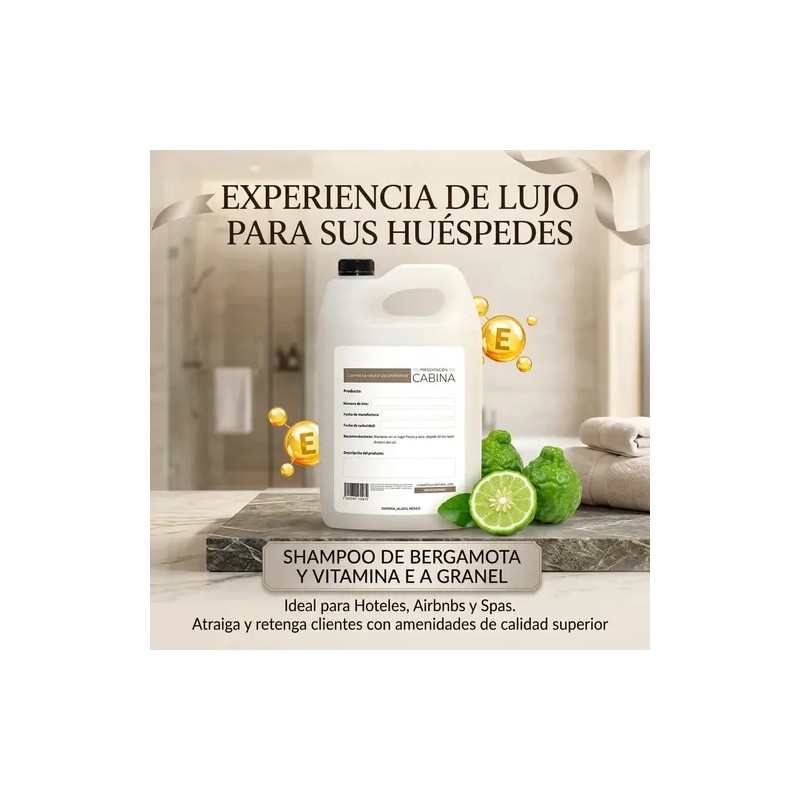 Shampoo anticaída sin sales de Bergamota Vitamina E Anticaída Y