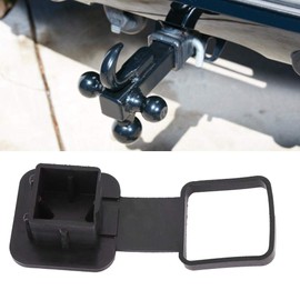 Fydun Cubierta del Tubo del Enganche Remolque, Negro, Caucho, Utilitario