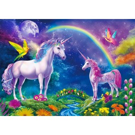 100 Piece Puzzle for Kids Adults Large Pieces- Colorful Unicorns Large Piece Puzzles - Learning Educational Puzzles Gifts for Girls Boys