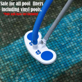 Quickway Imports Manual Weighted Swimming Pool Surface Cleaner Vacuum Head for Vinyl-Lined System with Dual Air-Relief Valves Swivel Hose Connector Ideal for Inground Above Ground and Residential Use