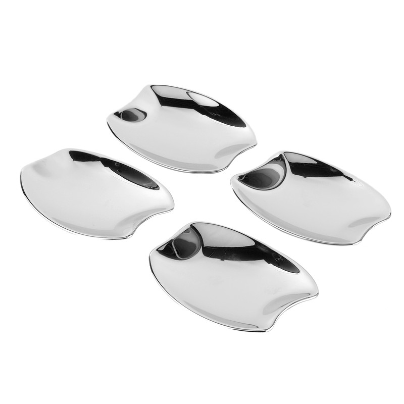 4pcs Side Door Handle Bowl Cover Trim Chrome ABS Fit