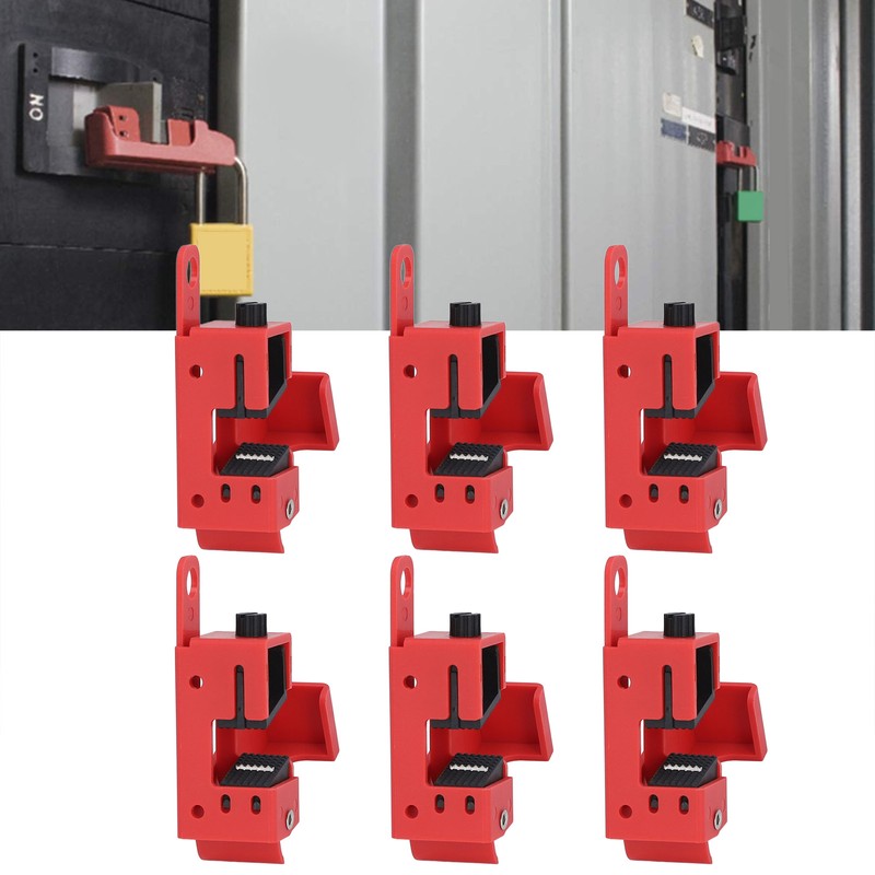 6Pcs Circuit Breaker Lockout Bundle Grip Style Standard Lock Tag