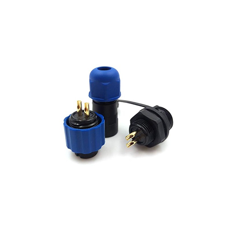 SZJELEN 2Pin Aviation Connector Plug and Socket,Waterproof Power Connector,Panel Mount