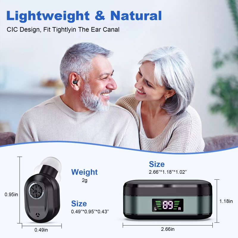 K&FCOPTEE Adjustable Volume Digital Display Sound Aids With noise cancellation
