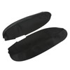 2pcs Front Door Panel Armrest Cover Black Artificial Leather Replacement