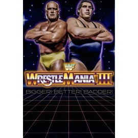 WWE WRESTLEMANIA 3 GIANT 24”x36” POSTER PRINT -  HULK HOGAN ANDRE THE GIANT