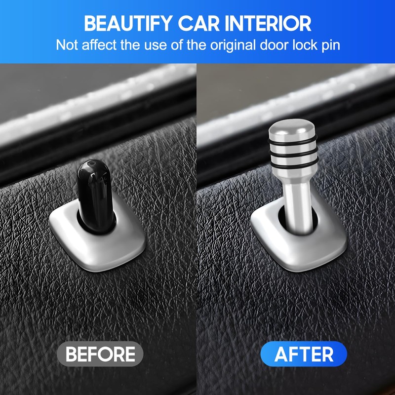 Rislobx 4 PCS Car Door Lock Knobs, Inner Door Lock