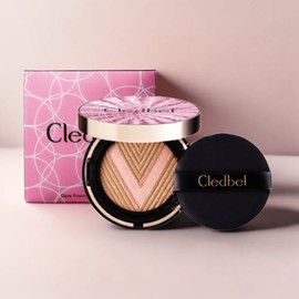 Anjumain Cledbel Glow Power Lift V Cushion Foundation + Puff, No. 21, 1 set / 끌레드벨 글로우 파워 리프트 브이 쿠션 파운데이션 + 퍼프, 21호, 1세트