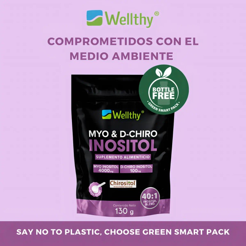 Myo Chiro Inositol 130gr Wellthy Chirositol Sabor