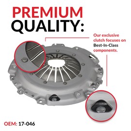 Clutch Kit Set Compatible With Golf Beetle Jetta Gl Gls Europa Cabrio Comfortline Trendline Gti Highline Variant 1998-2006 2.0L l4 GAS SOHC (AEG Gasoline; MK4 model only 17-046)