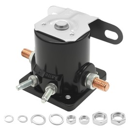 GMAPATS Hot Rod 12v SW3 B-6A-11450A Starter Solenoid Relay Replacement for 1956-up Truck Starter Replaces C6AF C7AF C3912 C9AF SNL135 50-430 (Black)