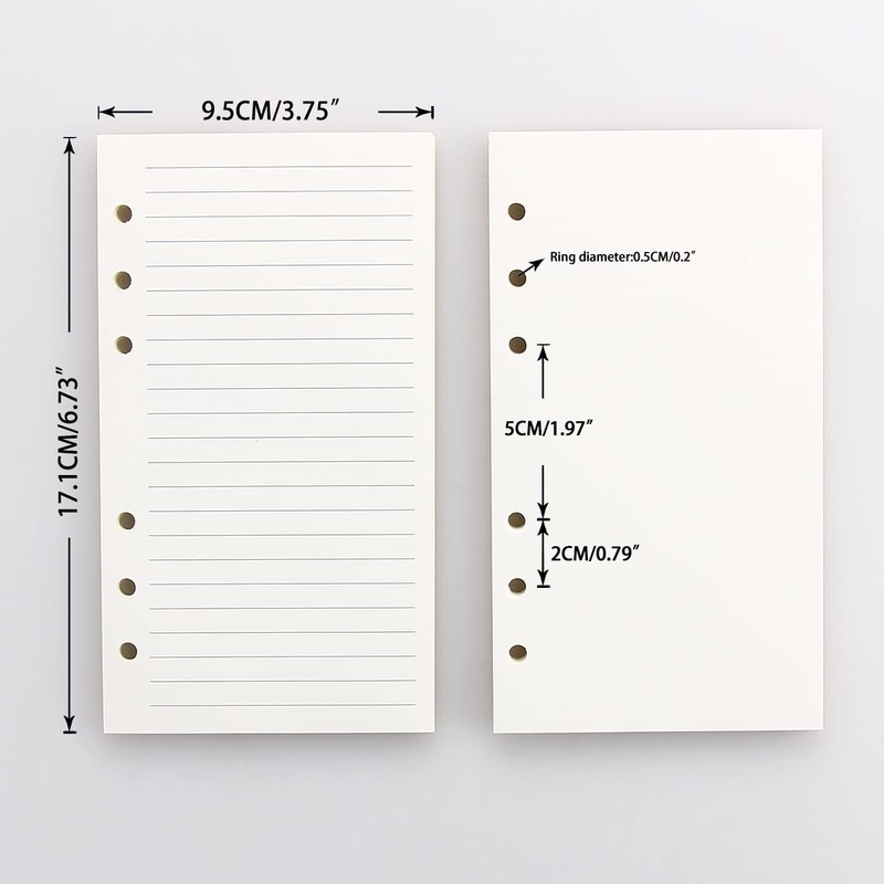 Leather Writing Journal Notebook Refillable, A6 Personal Size Traveler's Notebook