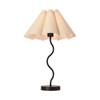 KUNJOULAM Small Table Lamp, Bedside Nightstand Lamp with Umbrella Form