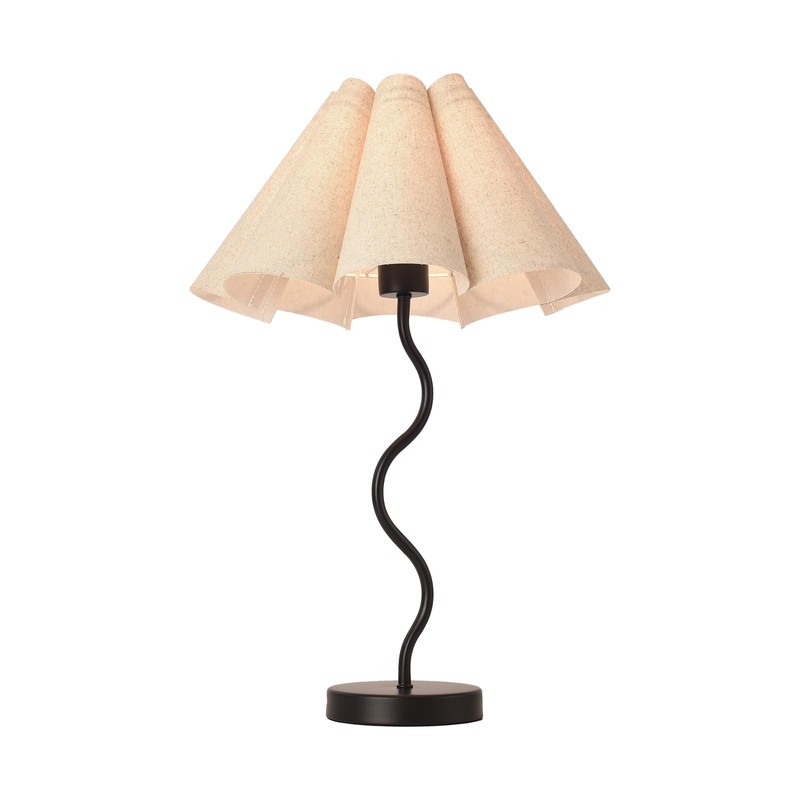 KUNJOULAM Small Table Lamp, Bedside Nightstand Lamp with Umbrella Form