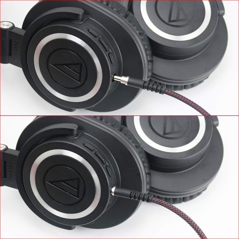 Replacement Audio Upgrade Cable Compatible with Audio-Technica ATH-M50xBT ATH-AR3BTBK ATH-SR50BT