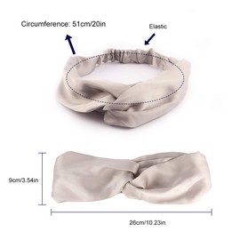driew Satin Headband, Silk Headbands for Women Pack of 5