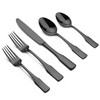 Alata Kate Black Mirror 40-Piece Silverware Set,Service for 8,Stainless Steel