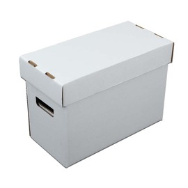 CROSSDESIGN 5 Pack Comic Book Storage Comic Book Box Holds 150-175 Comics Collapsible & Stackable Comic Short Box Moistureproof Comic Box Stackable Archival Cardboard