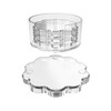 GRAHAM DESIGN Scalloped Acrylic Drink Coaster Set 4‑Pack with Circular