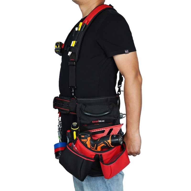 KUNN Tool Belt with Suspenders - Pro Framer Belt/Suspenders Combo